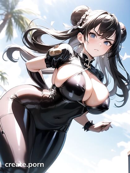 Massive Ass in Form-Fitting Clothes Stands Seductively in Horny Hentai Action