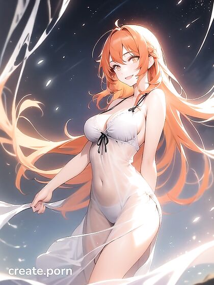 18-Year-Old with Glowing Eyes and Curvy Hips in Seductive Hentai Action