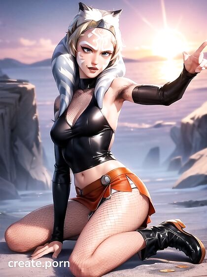 Armpit Hair and Fishnet-clad Cutie in Mini Skirt Hentai Action