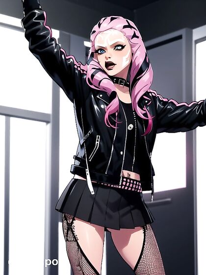 RealisticWoman in Mini Skirt Takes Off in Space for Intense Hentai Pleasure