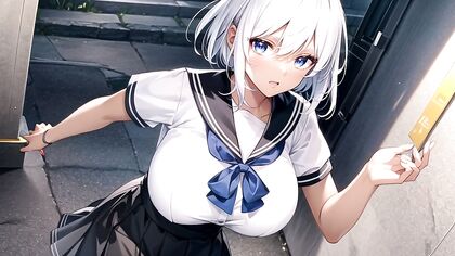 Topless Seduction: Sultry Bra Action inSexy Hentai Fantasies