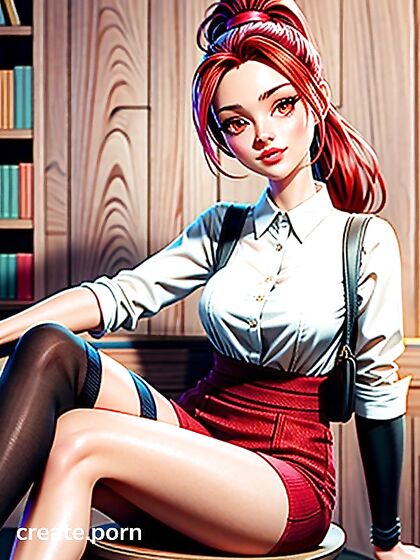 Sporty Shorts and Red Eyes: A Legs-Crossed Hentai Fantasy