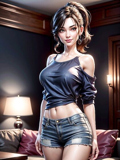 Jean Shorts and Emotional Rollercoaster: Happy to Gloomy Hentai Pleasure