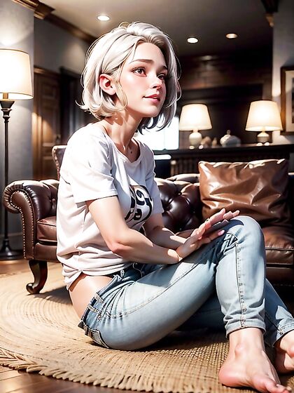 Skinny Girl 18+ in Tight Jeans Explored in Steamy Hentai Action