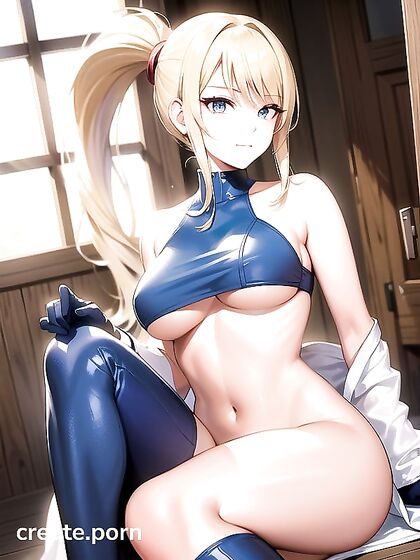 Samus from Metroid Teases in Her Bathrobe with Seductive Underboob Moments