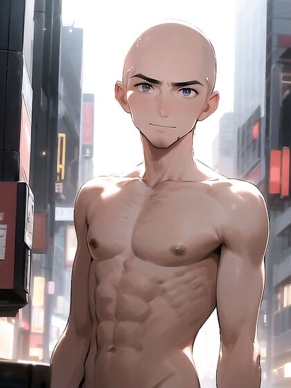 Bald Guy Enjoying Solo Pleasure in Intense Hentai Action