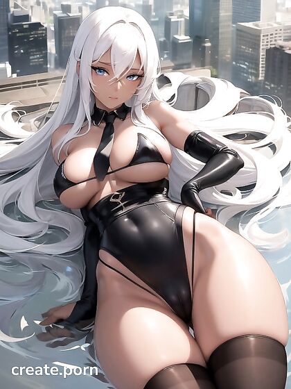 Black-Skinned Beauty in City Skirts for Steamy Hentai Action