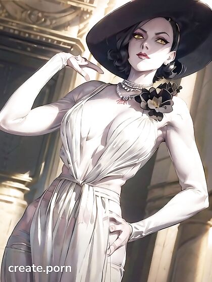 Lady Dimitrescu's Seductive 90s Waisted Shots in Resident Evil Hentai Action