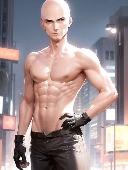 Bald Man Explores Cyberpunk City in Steamy Hentai Adventures