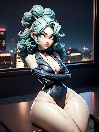 Green-Eyed Beauty Choked and Pleasured in Midnight hentai Fantasy