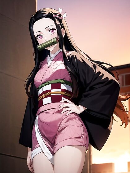 Grinning Nezuko from Demon Slayer in Seductive Hentai Scenes