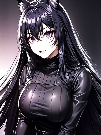 Dark Gothic Beauty inVintage Sweater Seduces with Shimmery Makeup and Film Noir Vibes