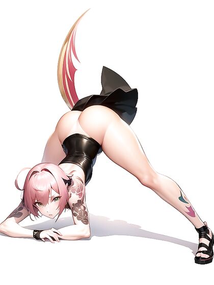 Sakura Shows Off Her Curvy Tattooed Ass in Seductive hentai Scenes