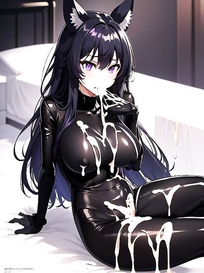 Delta from Eminence in Shadow Enjoying Intense Cumshots on Simple Background Decor