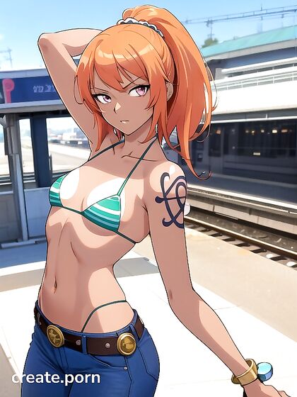 Noon at the Train Station: Round-Ass Action in Hentai hentai