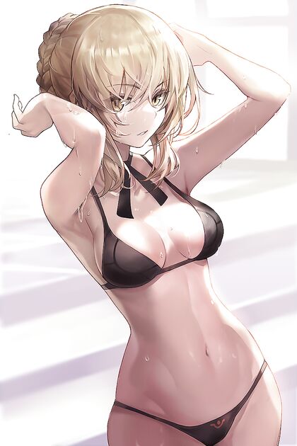 Holy shitlords! This hentaicat is rockin’ an insanely hot bod in her swimmies!
