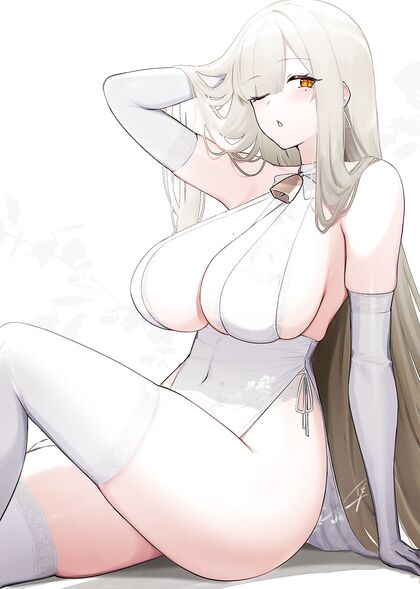 Hella Hot Honeys in White Lace + High Heels Get Down n Dirrty