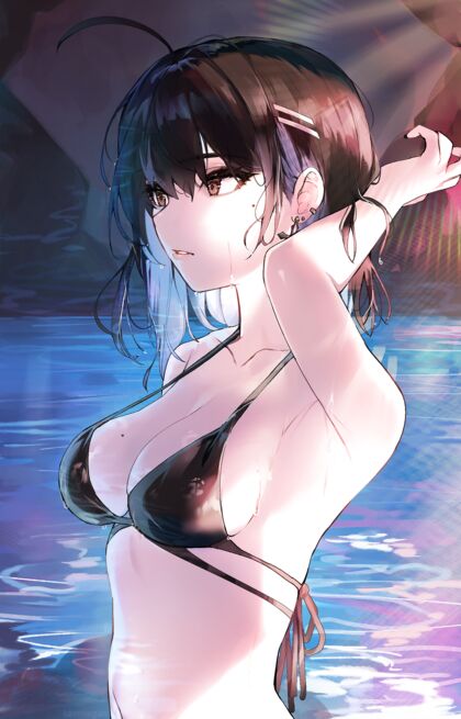 Naughty Night Swim - Hotties in Bikinis Get Wet & Wild by Moonlight!