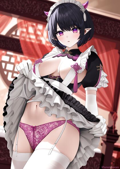 Demonic Hottie Flashes Her Juicy Pink Box – XXX Elven Maiden with Horny Toys Teases You