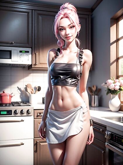 Teen 18+ Goddess Strips Down and Stands Naked in Seductive Hentai Action