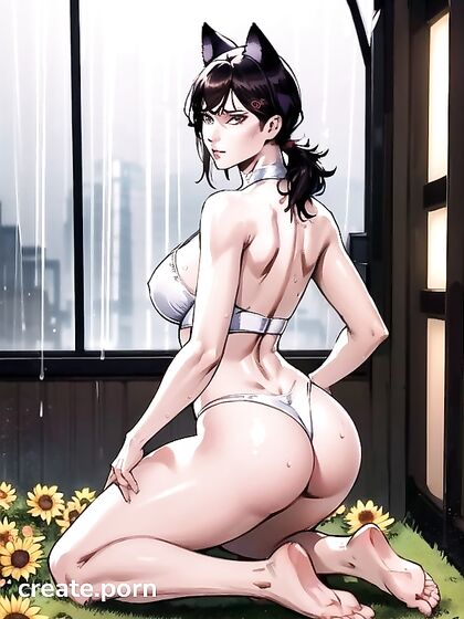 Mature Woman with Purple Eyes Shows Off Her Stunning Curves in HentaiPorn