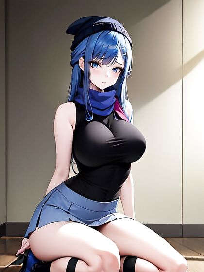Dawn from Pokémon Kneels Submissively in Sensual Hentai Scenes