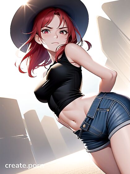 Sleeveless T-Shirt and Braids Enhance Her Medium Breasts in Steamy Hentai Action