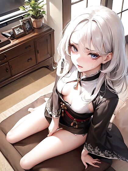 Kneeling with Small Breasts for Long-Length Pleasure in Hentai AIPorn