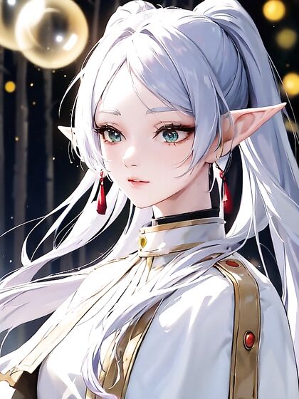 Ethereal Beauty with Lavender Lips in a Magical Forest for Hypnotic Hentai Pleasure