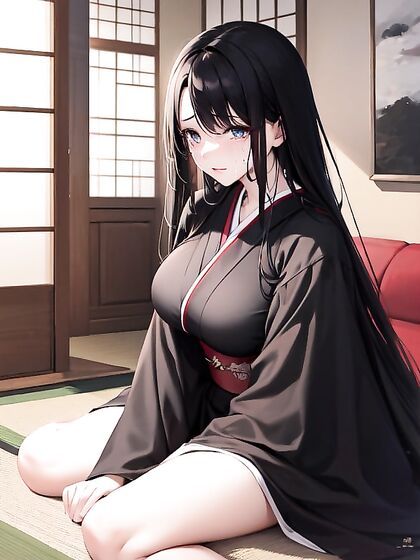 Kimono Clad Beauty Cries Out in Pleasure During Intense Hentai Session
