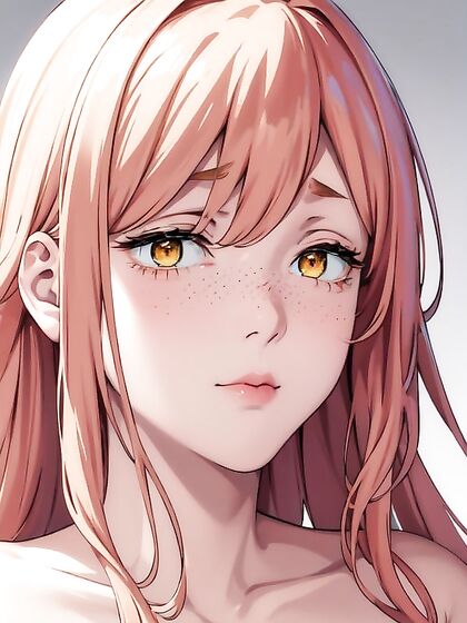 Wavy Ombre Haired Girl 18+ with VintageFilm Grain and Chic Hairpins in Sensual Hentai Scene