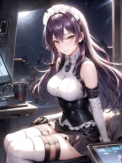 Seductive Corset Play Under the Moonlight in Erotic Nighttime Hentai Scenes