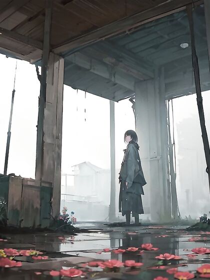 Faint Cries of Crows Echo as Wilting Flowers Mirror Gray Skies in Steamy Hentai Scenes