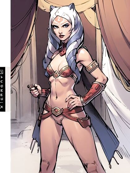 Crowded Room with Blue-Eyed Beauty and Her Large Breasts in hentai Action