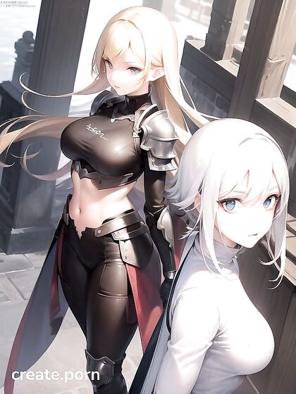 Embarrassed Girl 18+ with Crossed Arms in Seductive Hentai Action