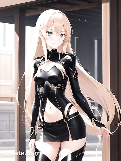 Green-Eyed Warrior in Full Plate Armor Tempts You in Skirty Hentai Action