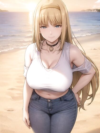 Ymir from Attack on Titan Wearing an Oversized T-Shirt for Sexy Hentai Fun