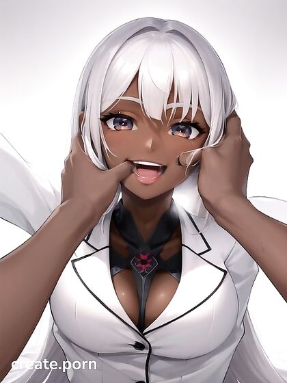 Dark-Skinned Beauty Sucks Her Thumb in Seductive Hentai ACTION