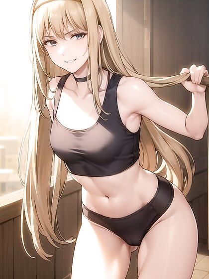 Sunset's Skinny Body Flexes in Steamy Gym Hentai Action