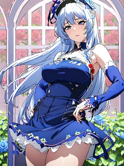 Detailed Brothel Scene with White Lilies and Wind-Tousled Hair Hentai Pleasure