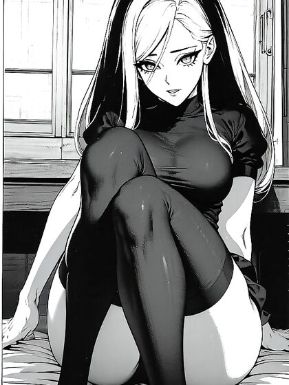 Tending Pelma in Black Stockings: A Classic B&W Manga Hentai Experience