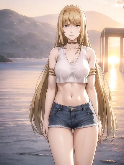 Sunset at 18: Grinning Teen 18+ in Seductive Hentai Action