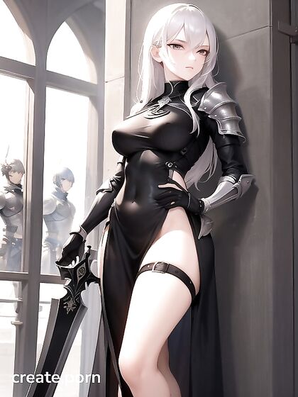 Sword-Wielding Warrior Shows Off Her Armored Midriff in Steamy Hentai Scenes