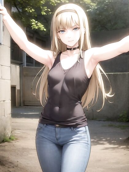 Skinny Girl 18+ in Happy Black Hoodie Enjoying Intense Hentai Pleasure