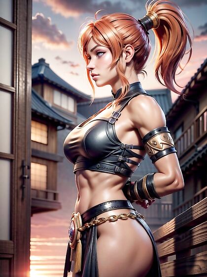 Large-Assed Beauty with Natural Breasts in Seductive 3D Hentai Action