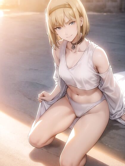 Small-Ass Chick in Crop Top and Choker Gets Wild in Hentai Action