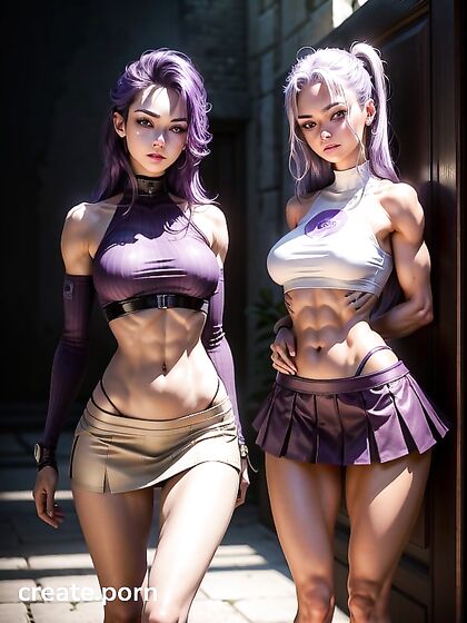 Purple-Eyed, Purple-Haired Cutie With a Tiny 18+ Ass in Steamy Hentai Action