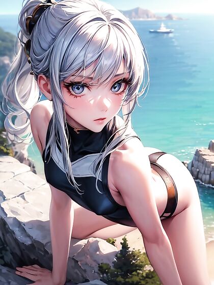 Climbing Cliffs and Crawling in Peaceful Poses for Intense Hentai Pleasure