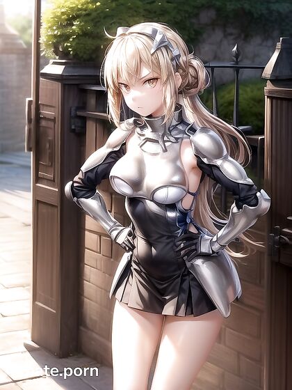 Sunny Wields Her Templar Weapon in Armor-Fetish Hentai Action