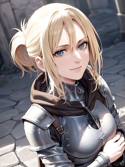 Armored Beauty Grins seductively in Intense Hentai Action